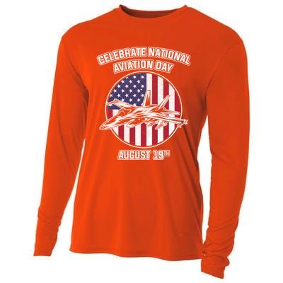 National Aviation Day Gift Cooling Performance Long Sleeve Crew