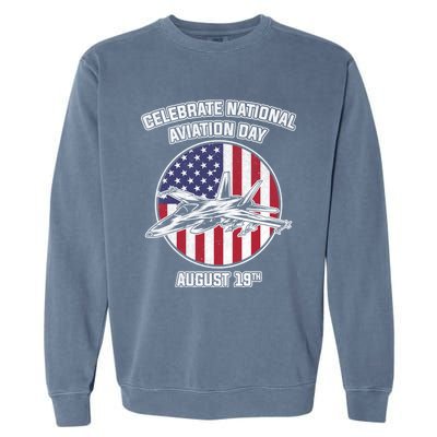 National Aviation Day Gift Garment-Dyed Sweatshirt