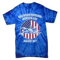 National Aviation Day Gift Tie-Dye T-Shirt