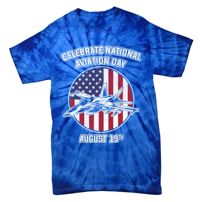 National Aviation Day Gift Tie-Dye T-Shirt