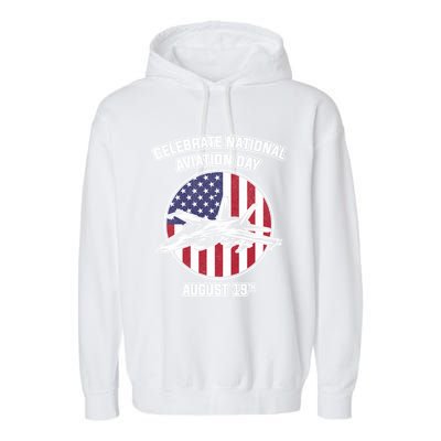 National Aviation Day Gift Garment-Dyed Fleece Hoodie