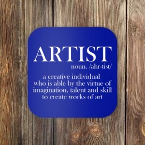 Noun Artist Definition Paintbrush Painter Great Gift Coaster