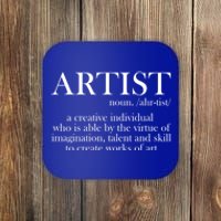 Noun Artist Definition Paintbrush Painter Great Gift Coaster