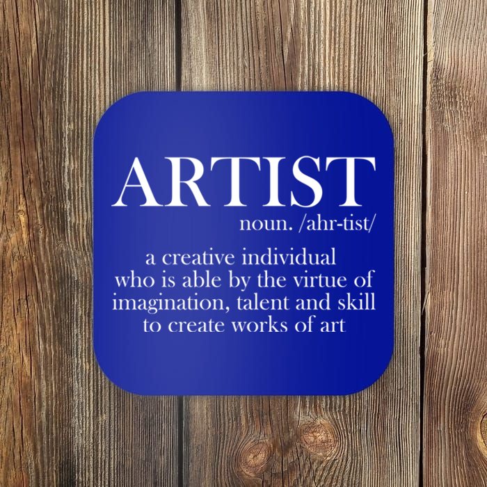 Noun Artist Definition Paintbrush Painter Great Gift Coaster