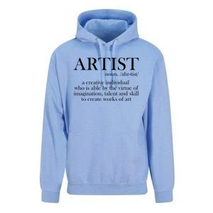 Noun Artist Definition Paintbrush Painter Great Gift Unisex Surf Hoodie