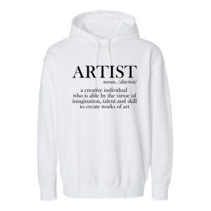 Noun Artist Definition Paintbrush Painter Great Gift Garment-Dyed Fleece Hoodie