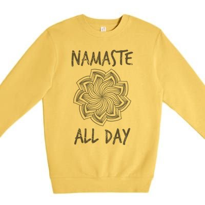 Namaste All Day Gift Premium Crewneck Sweatshirt