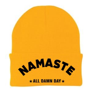 Namaste All Day Spiritual Funny Yoga Instructor Art Cute Gift Knit Cap Winter Beanie