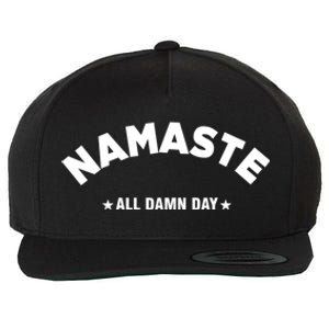 Namaste All Day Spiritual Funny Yoga Instructor Art Cute Gift Wool Snapback Cap