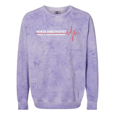 Nurse Appreciation Day Crna Anesthesia Nurse Students Gift Colorblast Crewneck Sweatshirt