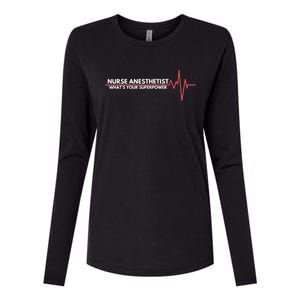 Nurse Appreciation Day Crna Anesthesia Nurse Students Gift Womens Cotton Relaxed Long Sleeve T-Shirt