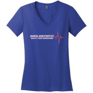 Nurse Appreciation Day Crna Anesthesia Nurse Students Gift Women's V-Neck T-Shirt