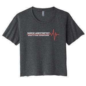 Nurse Appreciation Day Crna Anesthesia Nurse Students Gift Women's Crop Top Tee