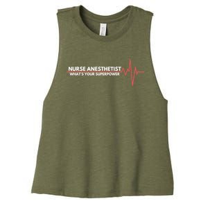 Nurse Appreciation Day Crna Anesthesia Nurse Students Gift Women's Racerback Cropped Tank