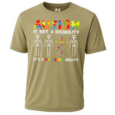 Not A Disability Different Ability Skeleton Autism Cooling Performance Crew T-Shirt