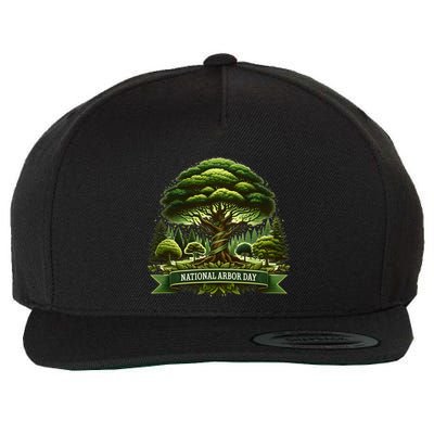 National Arbor Day Tree Care Happy Arbor Day Funny Gift Wool Snapback Cap