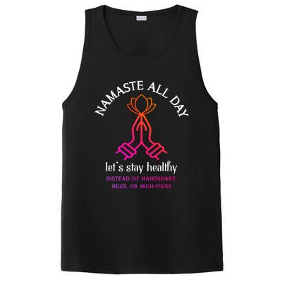 Namaste All Day Lets Stay Healthy Yoga Spiritual Gift PosiCharge Competitor Tank