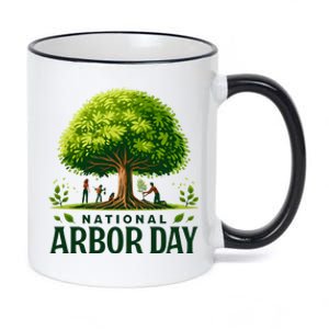 National Arbor Day Tree Care Happy Arbor Day Funny Gift 11oz Black Color Changing Mug