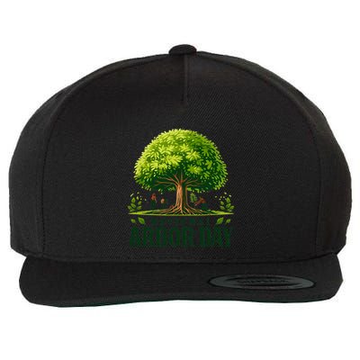 National Arbor Day Tree Care Happy Arbor Day Funny Gift Wool Snapback Cap