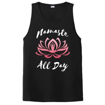 Namaste All Day Lotus Flower Yoga Gift PosiCharge Competitor Tank