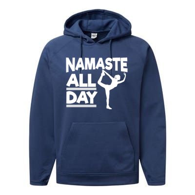 Namaste All Day Gift Performance Fleece Hoodie