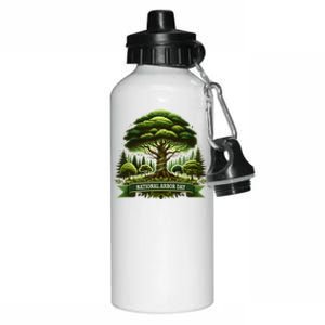 National Arbor Day Tree Care Happy Arbor Day Funny Gift Aluminum Water Bottle