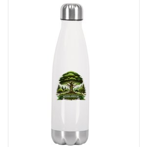 National Arbor Day Tree Care Happy Arbor Day Funny Gift Stainless Steel Insulated Water Bottle