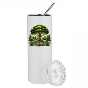 National Arbor Day Tree Care Happy Arbor Day Funny Gift Stainless Steel Tumbler