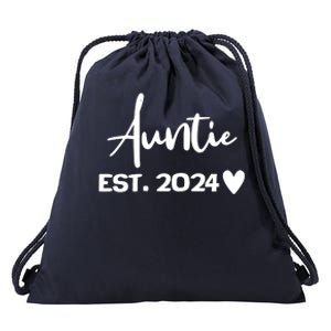 New Auntie Est. 2024 Drawstring Bag