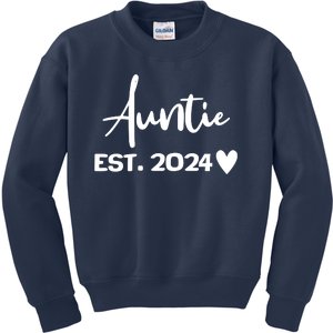 New Auntie Est. 2024 Kids Sweatshirt