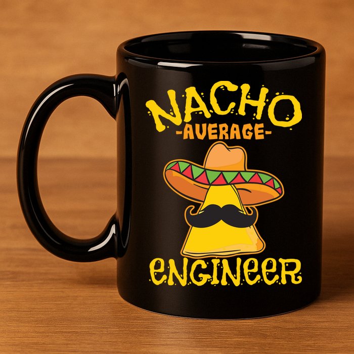 Nacho Average Engineer Engineering Professsion Cinco De Mayo 11oz C Handle Ceramic Mug