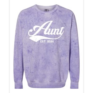 New Aunt Est 2024 Sporty Family Colorblast Crewneck Sweatshirt