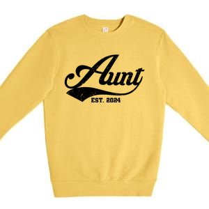 New Aunt Est 2024 Sporty Family Premium Crewneck Sweatshirt