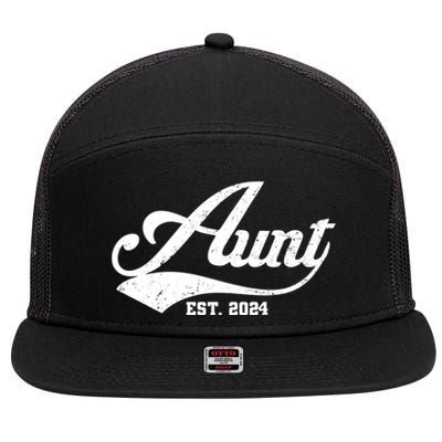 New Aunt Est 2024 Sporty Family 7 Panel Mesh Trucker Snapback Hat