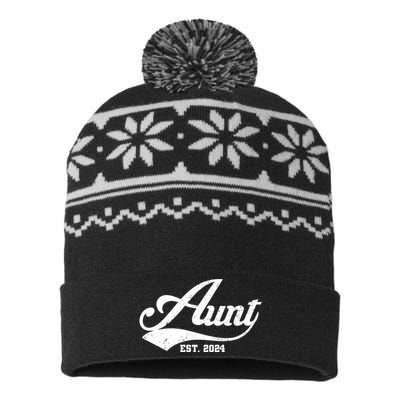 New Aunt Est 2024 Sporty Family USA-Made Snowflake Beanie