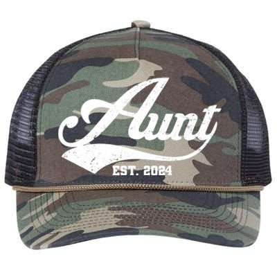 New Aunt Est 2024 Sporty Family Retro Rope Trucker Hat Cap