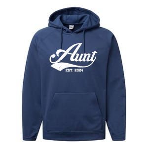 New Aunt Est 2024 Sporty Family Performance Fleece Hoodie