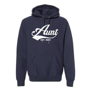 New Aunt Est 2024 Sporty Family Premium Hoodie