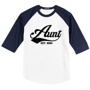 New Aunt Est 2024 Sporty Family Baseball Sleeve Shirt