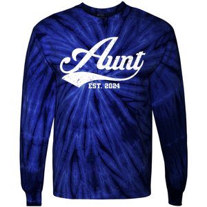 New Aunt Est 2024 Sporty Family Tie-Dye Long Sleeve Shirt