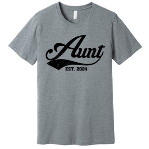 New Aunt Est 2024 Sporty Family Premium T-Shirt