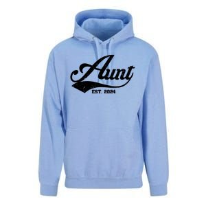 New Aunt Est 2024 Sporty Family Unisex Surf Hoodie