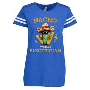 Nacho Average Electrician Electrical Worker Joke Enza Ladies Jersey Football T-Shirt