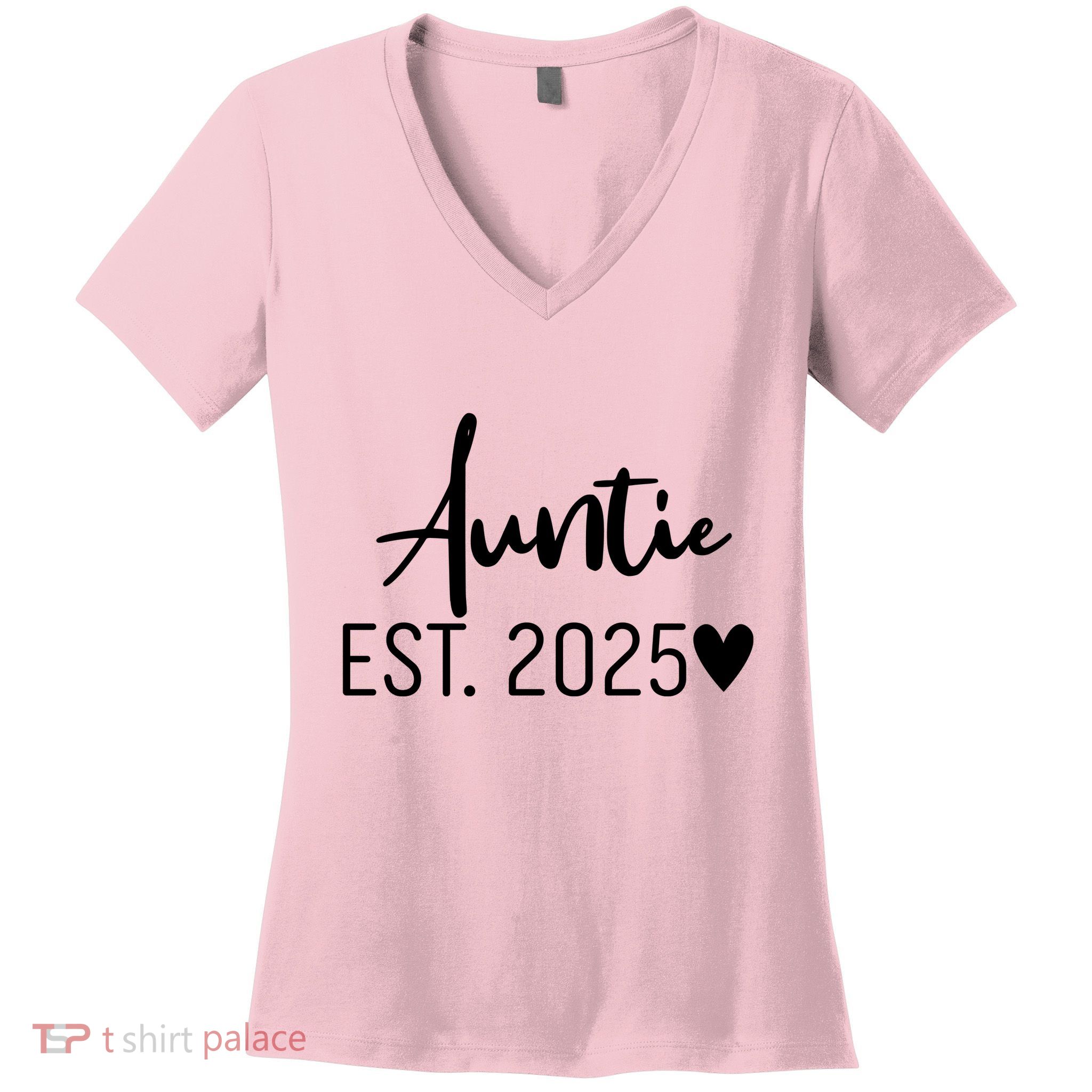 New Auntie Est. 2025 Women's V-Neck T-Shirt