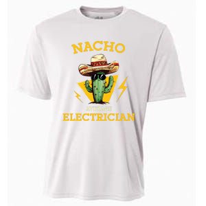 Nacho Average Electrician Funny Electrical Worker Joke Cooling Performance Crew T-Shirt