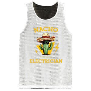 Nacho Average Electrician Funny Electrical Worker Joke Mesh Reversible Basketball Jersey Tank