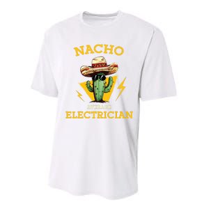 Nacho Average Electrician Funny Electrical Worker Joke Performance Sprint T-Shirt