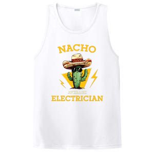 Nacho Average Electrician Funny Electrical Worker Joke PosiCharge Competitor Tank