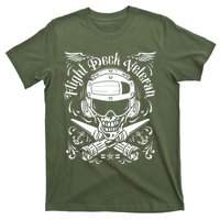 Naval Aviation Flight Deck Veteran Skull Vintage Distressed T-Shirt