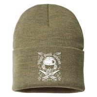 Naval Aviation Flight Deck Veteran Skull Vintage Distressed Sustainable Knit Beanie